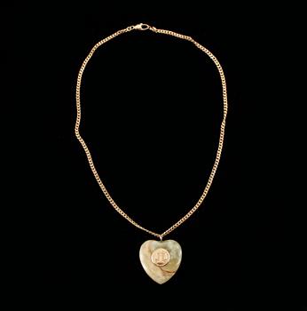 HALSBAND, 18k guld  och nefrit. Total vikt ca 21 gram.