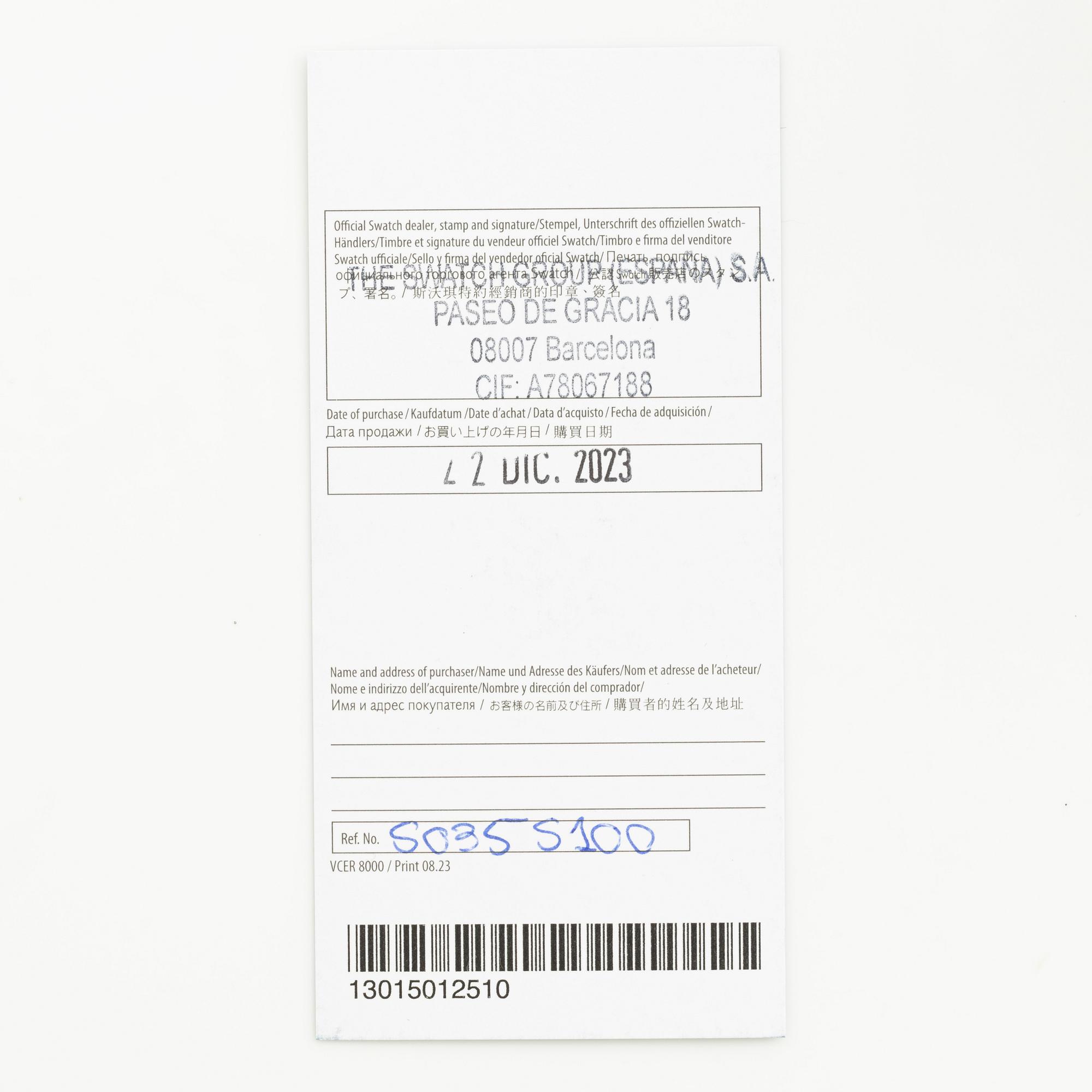 Swatch/Blancpain, Scuba Fifty Fathoms, Antarctic Ocean, armbandsur, 42,3 mm.