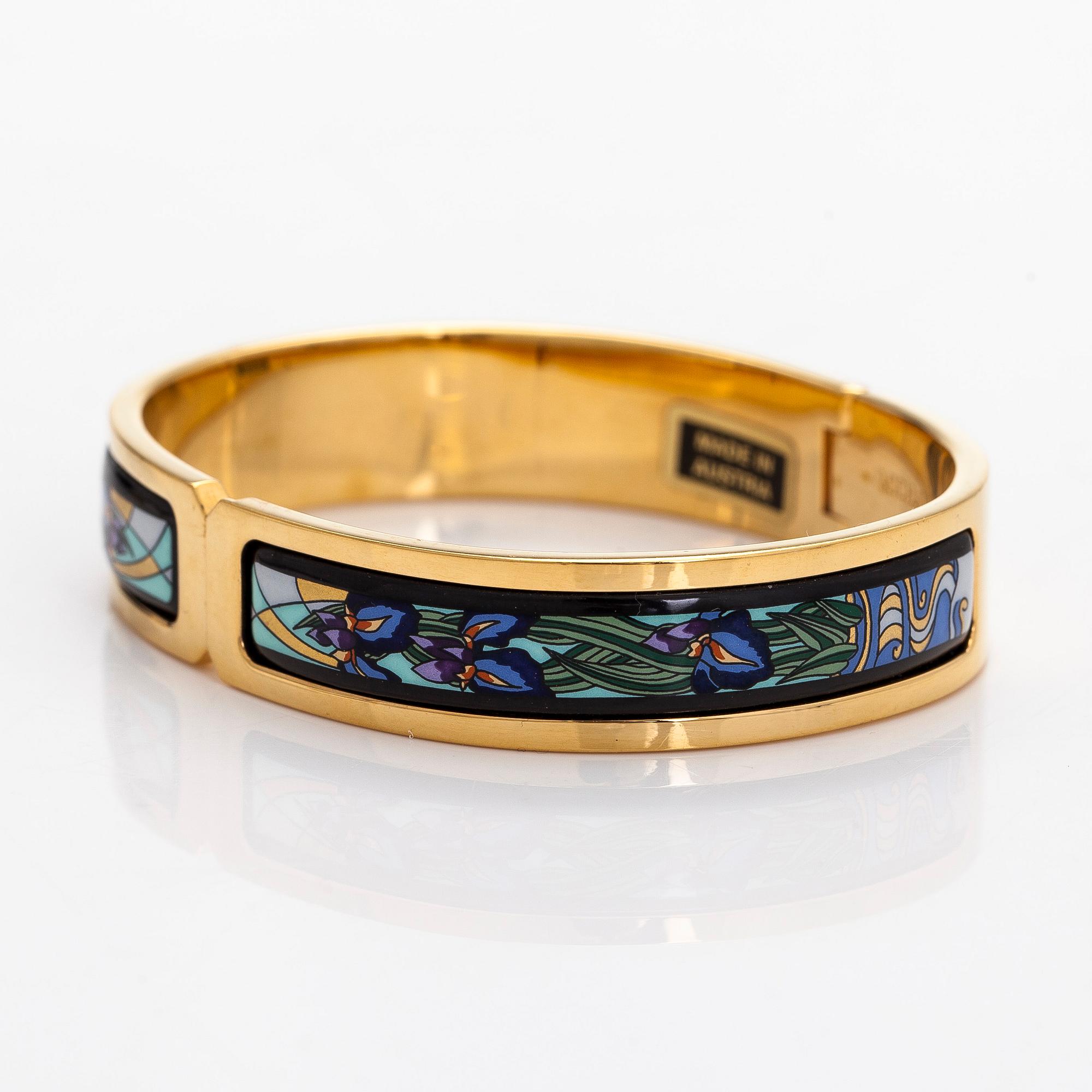 Michaela Frey, armband, halssmycke, örhängen, förgylld metall, emalj, Österrike.