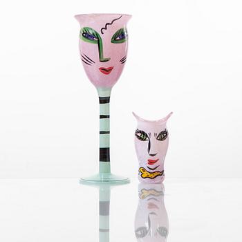 PARTI GLAS, 5 delar. Bl a Ulrica Hydman-Vallien, Kosta Boda och Alvar Aalto.