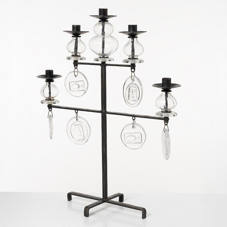 Erik Höglund, a candelabrum, Boda Smide.