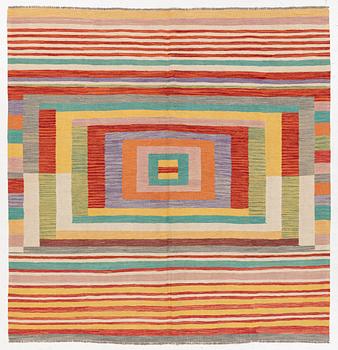 Rug, kilim, modern, approx. 203 x 196 cm.