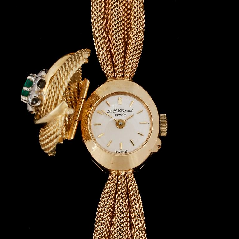 A Chopard gold ladie's wrist watch.