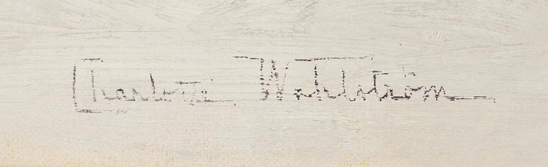 Charlotte Wahlström, oil on paper-panel, signed.