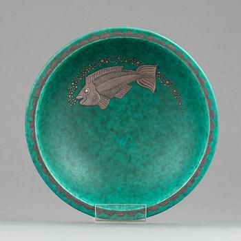 SKÅL PÅ FOT, "Argenta", Wilhelm Kåge, Gustavsberg, 1950-60-tal.