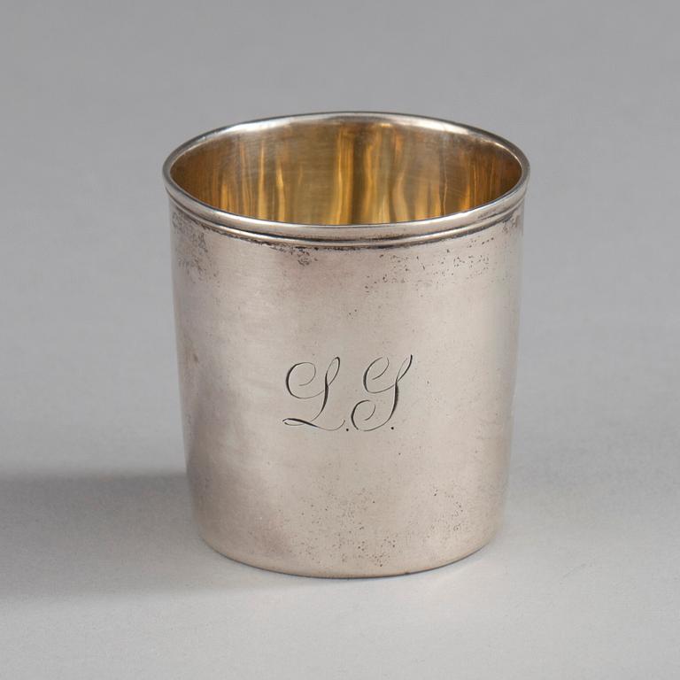 BÄGARE, silver, Efim Sidorov (Ефим Сидоров 1833-41), S:t Petersburg 1836. Vikt ca 42,8 g.