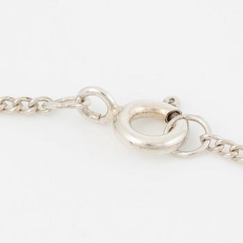 Necklace, Engelbert, sterling silver with rock crystal.