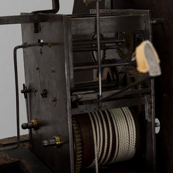 A 18th century painted longcase clock.