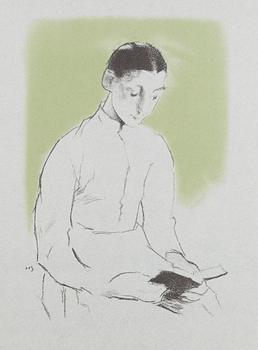 HELENE SCHJERFBECK, litograph, test print on two sides.