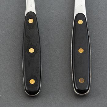 Adolf Babel, a set of 82
 pcs "Kievari" stainless steel flatware, Hackman , Finland, 1970s.