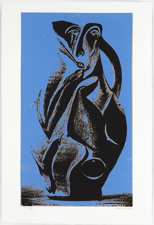 CHANNA BANKIER, mapp med 8 färgserigrafier, signerade och numrerade EA 7/25 .