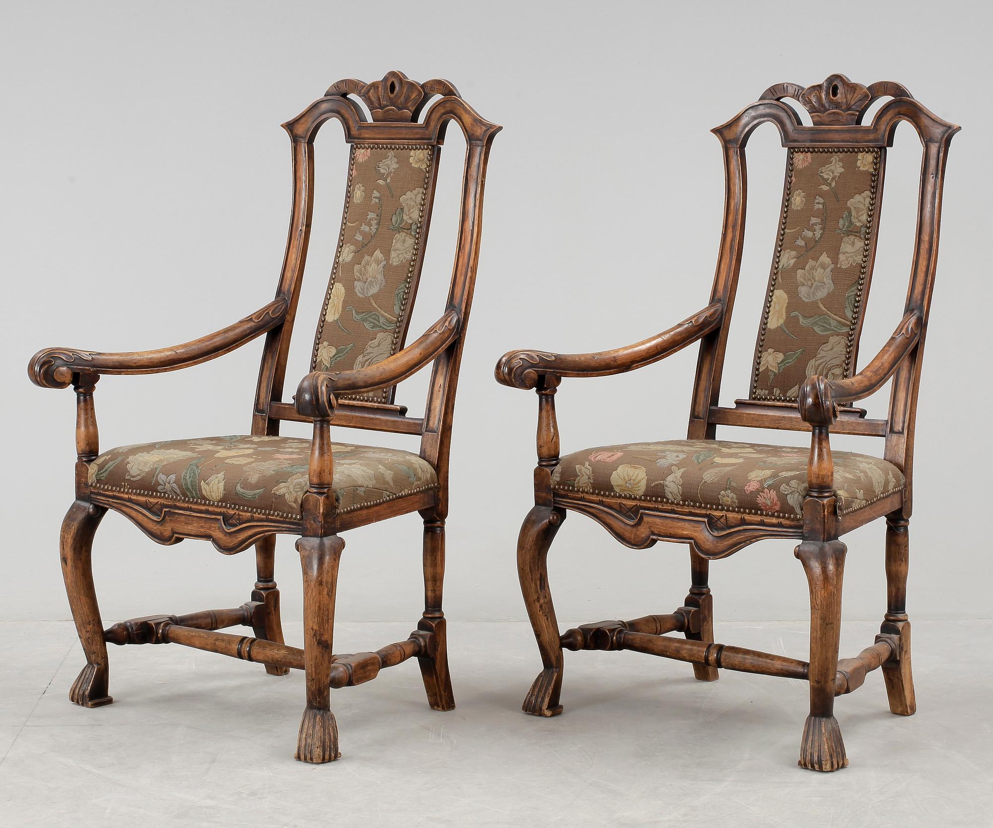 STOLAR, 6 st, Barock stil, 1800-tal.