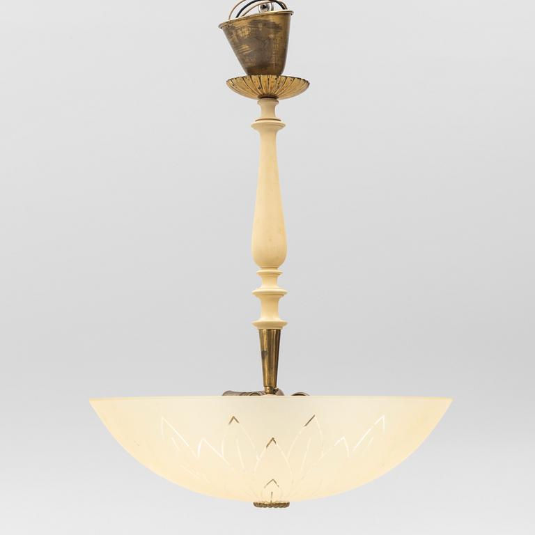 A ceiling lamp, Swedish Modern, 1940s.