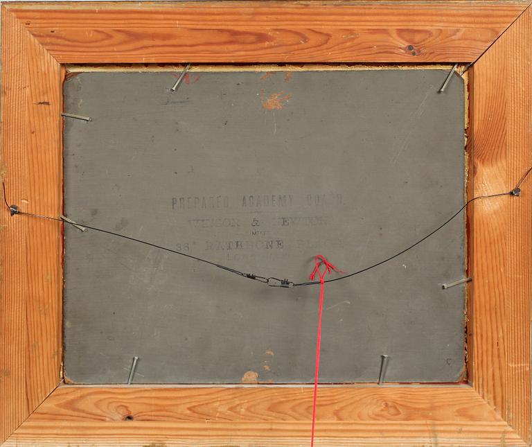 ADOLPHUS KNELL, olja på pannå, signerad.