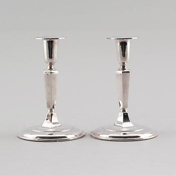 LJUSSTAKAR, 1 par, silver, Göteborg 1958.