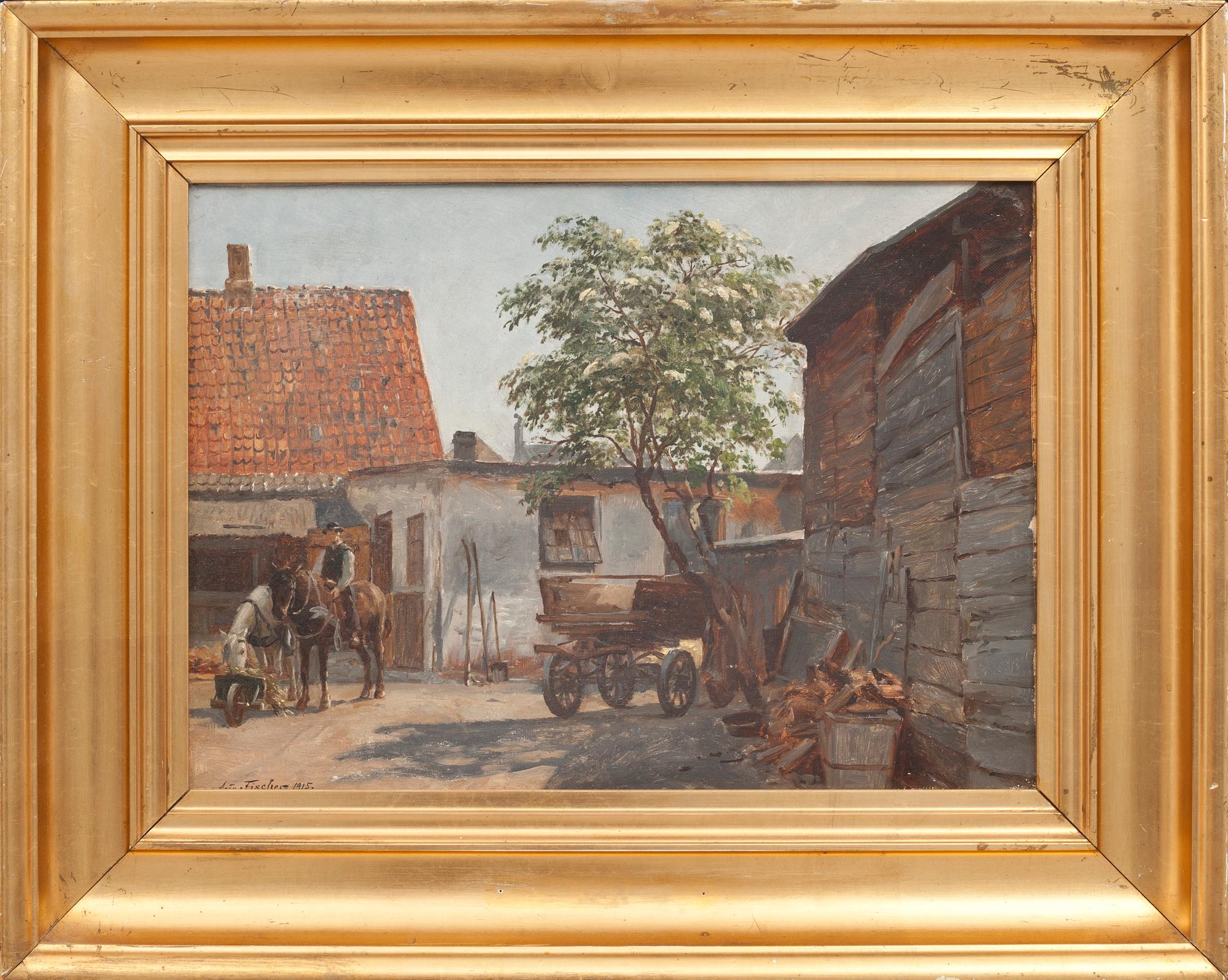 AUGUST FISCHER, olja på duk. Signerad och daterad 1915.