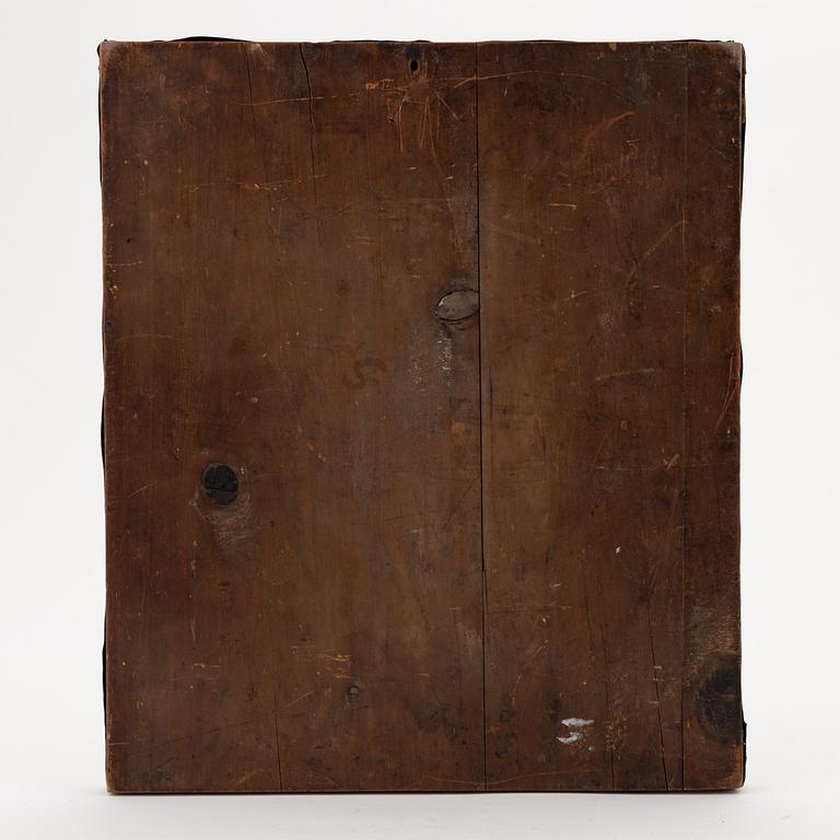 A silver and tempera on wood icon, Moscow 1776.