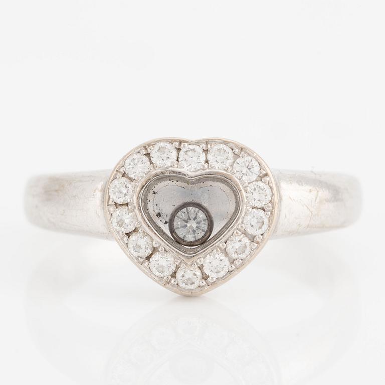 Chopard, ring, "Happy Diamonds" 18K white gold with brilliant-cut diamonds.