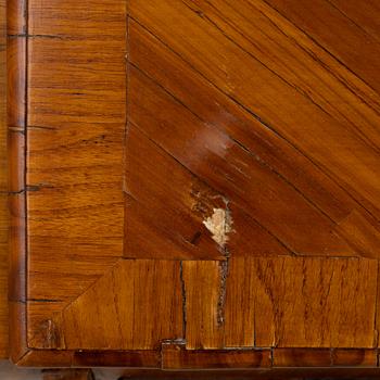 A Swedish rococo parquetry secretaire, Stockholm, later part 18th century.