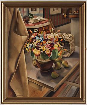 Gerhard Wihlborg, Still life with flowers.