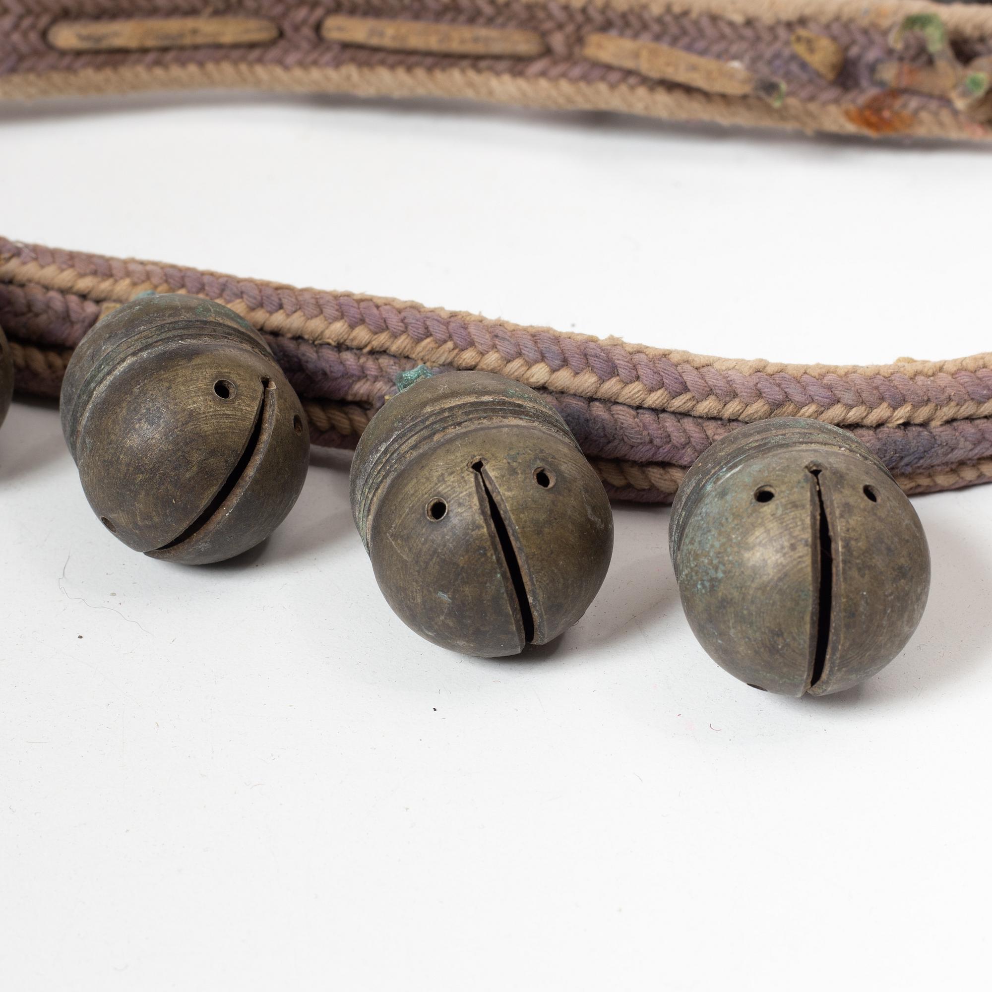 Three Chinese bells for harness, late Qing dynasty.