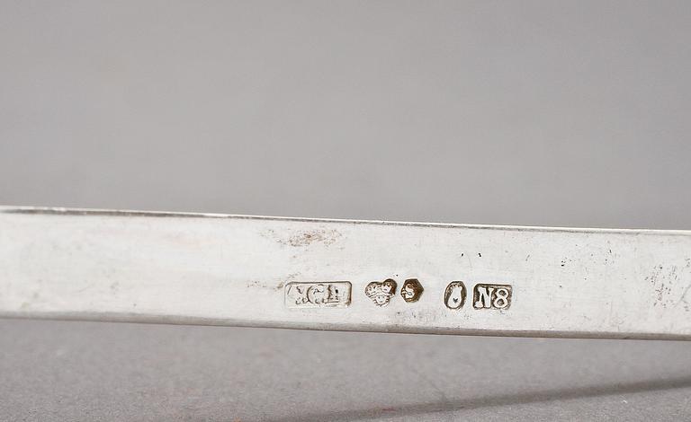 PARTI TESKEDAR, 43 st, silver, 1900-tal, bl a "Olga". Vikt 490 gram.