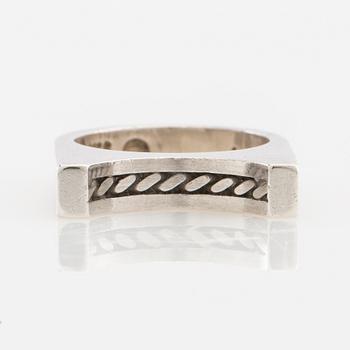 Andreas Mikkelsen, Ring model no "A 106 A" silver, Georg Jensen Denmark.