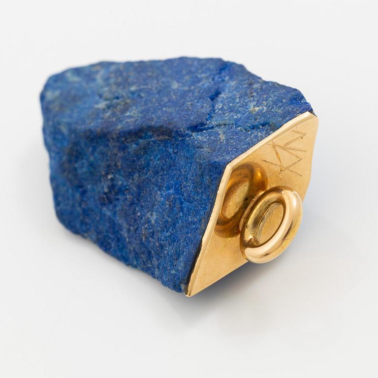 Kristian Nilsson, hänge 18K guld och lapis lazuli.