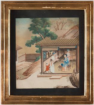 Two Chinese paintings by unknown artist, 18th Century.