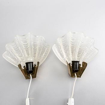 ASEA, a pair of wall lamps, 1940's, Swedish Modern.