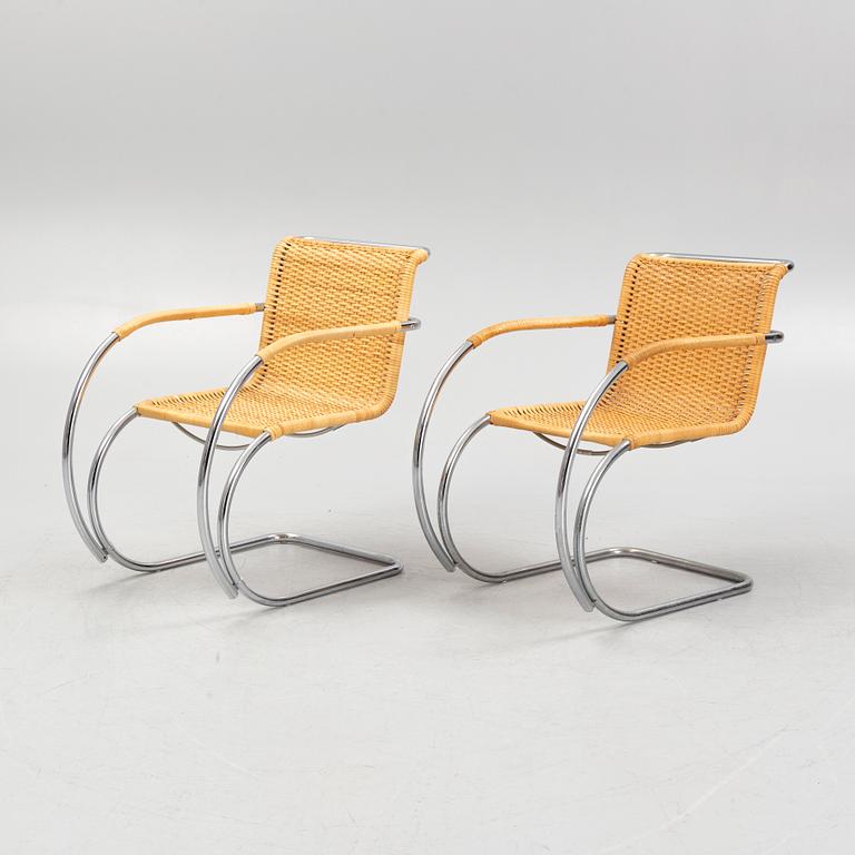 Ludwig Mies van der Rohe, armchairs, a pair, "MR20", Thonet.