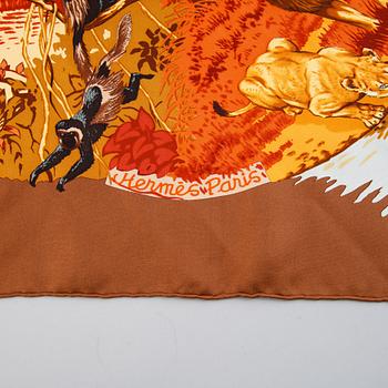 Hermès, an 'Africa' silk scarf.