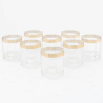 Eight glasses, Versace for Rosenthal.