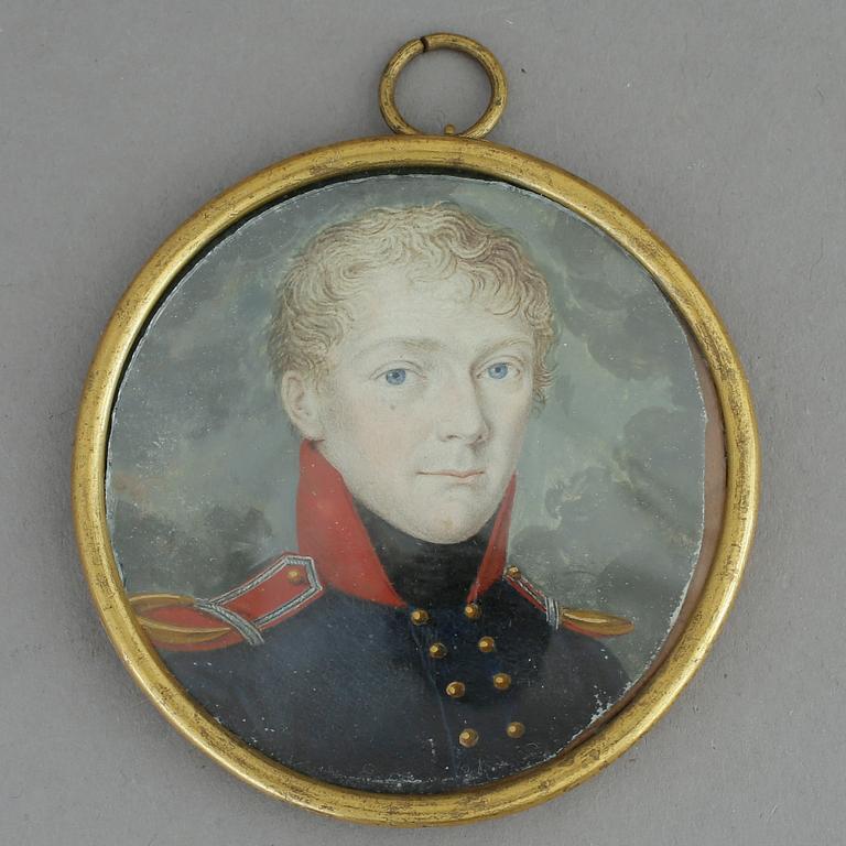 OKÄND KONSTNÄR, miniatyr, gouache, empire, 1800-talets början.