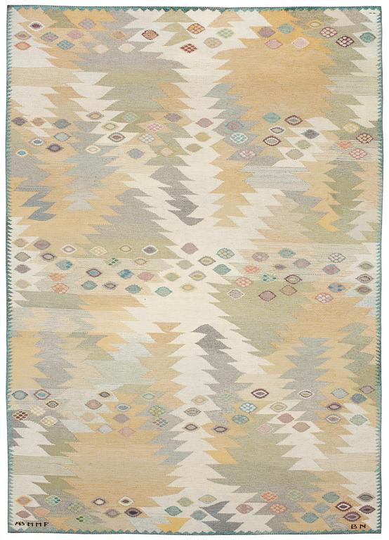 CARPET. "Tånga ljus". Tapestry weave (Gobelängteknik). 245 x 173 cm. Signed AB MMF BN.