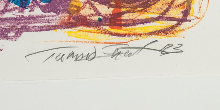 TUOMO SAALI, serigrafi, signerad och daterad -83, numrerad t.p.l'a 6/10.