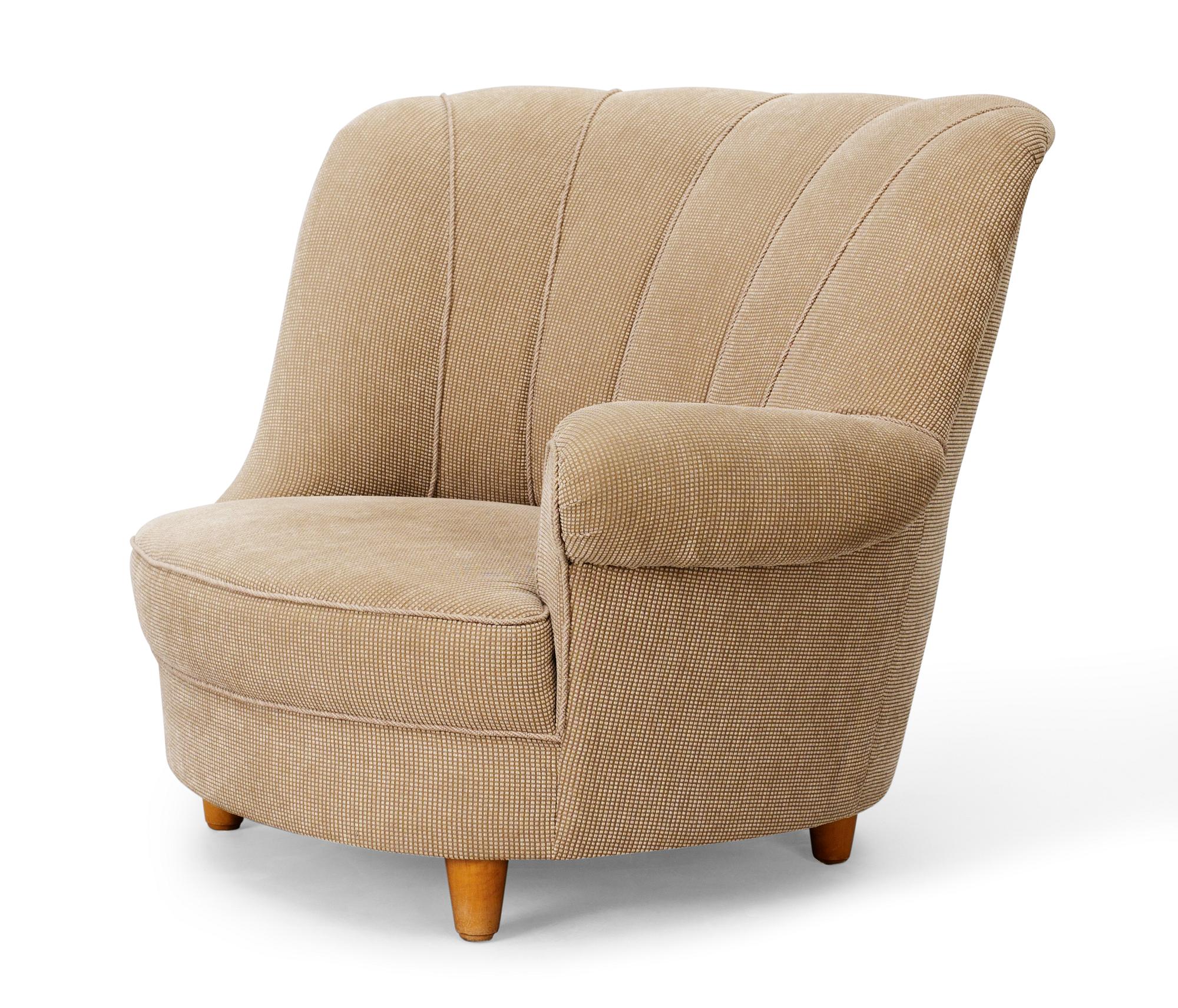 A Carl Malmsten easy chair 'Redet', Sweden. The model designed for the World's Fair in Paris in 1937.