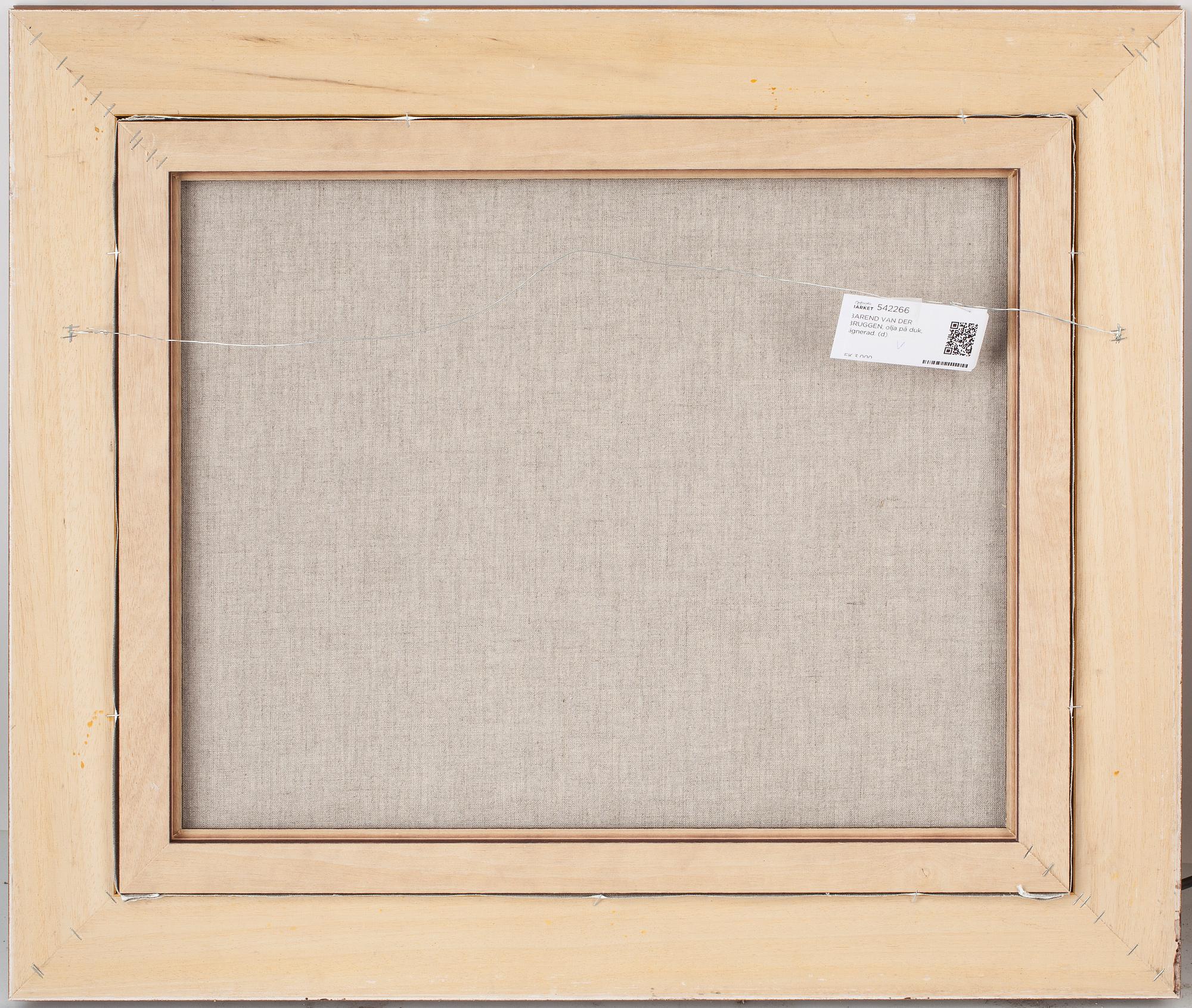 BAREND VAN DER BRUGGEN, olja på duk, signerad.