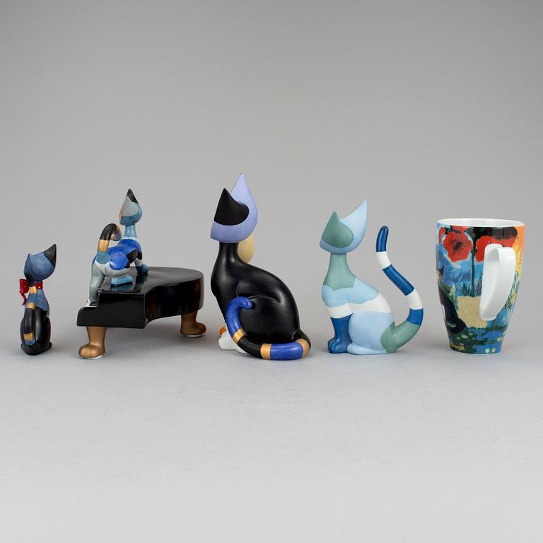 ROSINA WACHTMEISTER, 5 figuriner, porslin, Goebel.