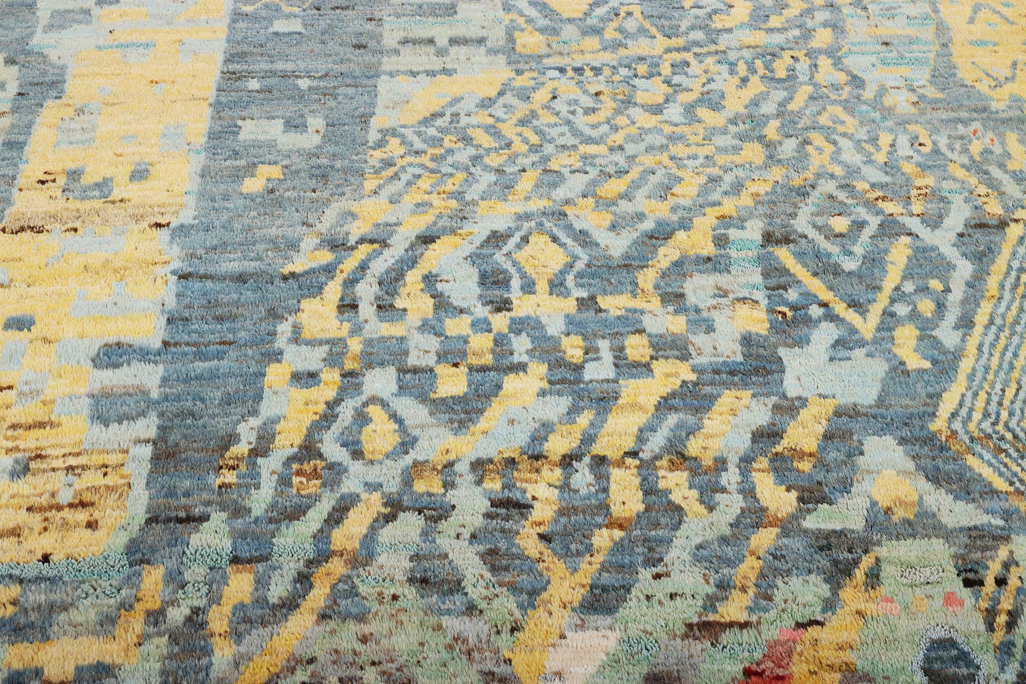 A Moroccan carpet with modern design, c. 298 x 203 cm.