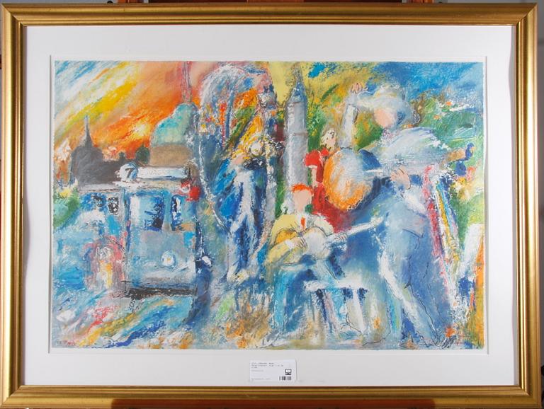 HÖGLUND, KARL. Färglitografi, sign o nr EA X/XXX.