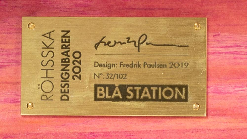 FREDRIK PAULSEN, "Röhsska" Designbaren, chair, Blå Station 2020, Chair 32/102.