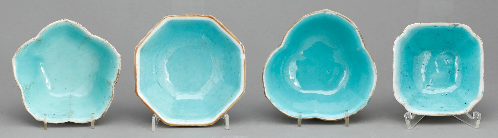 SKÅLAR/FAT, 7 st, porslin, Kina 1800-tal.