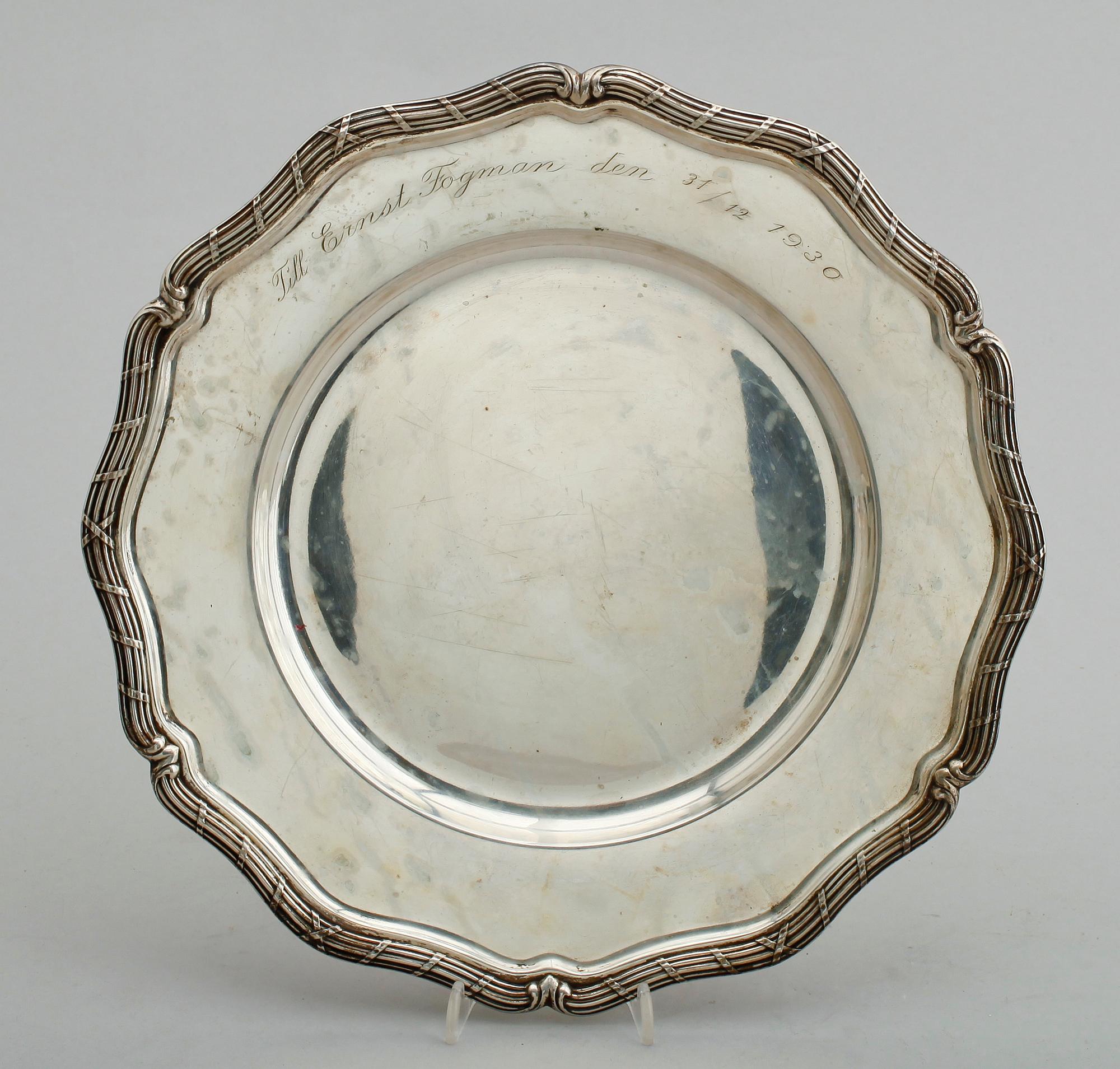 FAT, silver, K Andersson, Stockholm 1930. Vikt ca 540 g.
