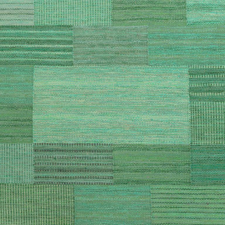 Marianne Richter, a carpet, 'Fasad, grön II', flat weave, ca 276 x 187 cm, signed AB MMF MR.