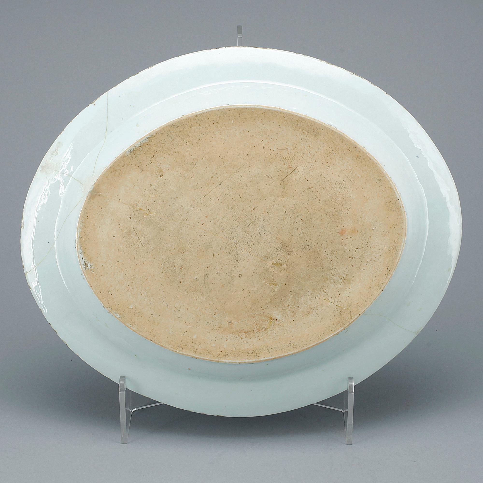 STEKFAT, porslin, Kina, Jiaqing (1796-1820).