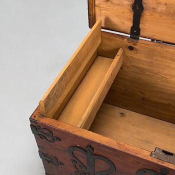 A Finnish folk art chest from Loimaa, 18th century.