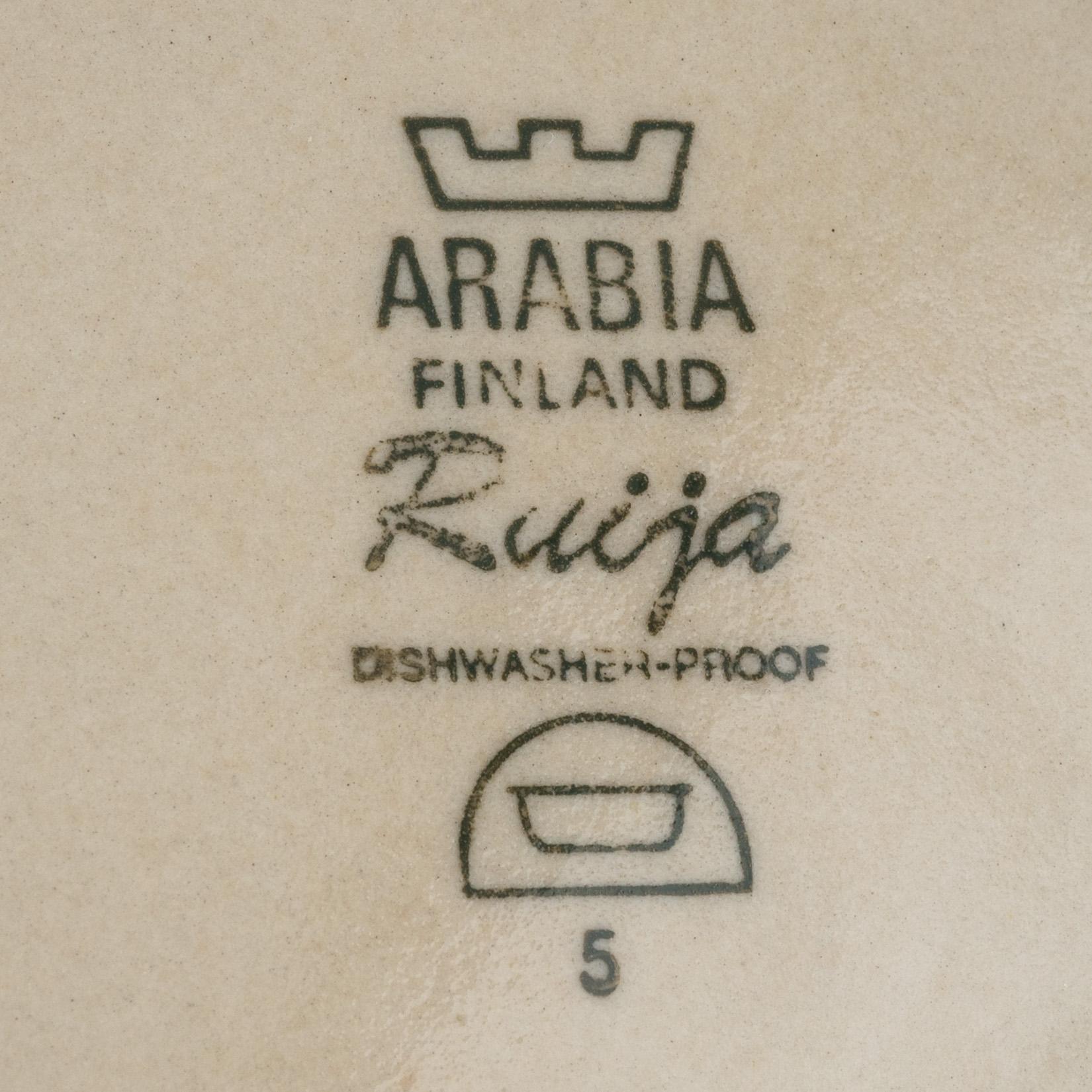 Ulla Procopé, 37 pieces of a 'Ruija' service, Arabia, Finland.