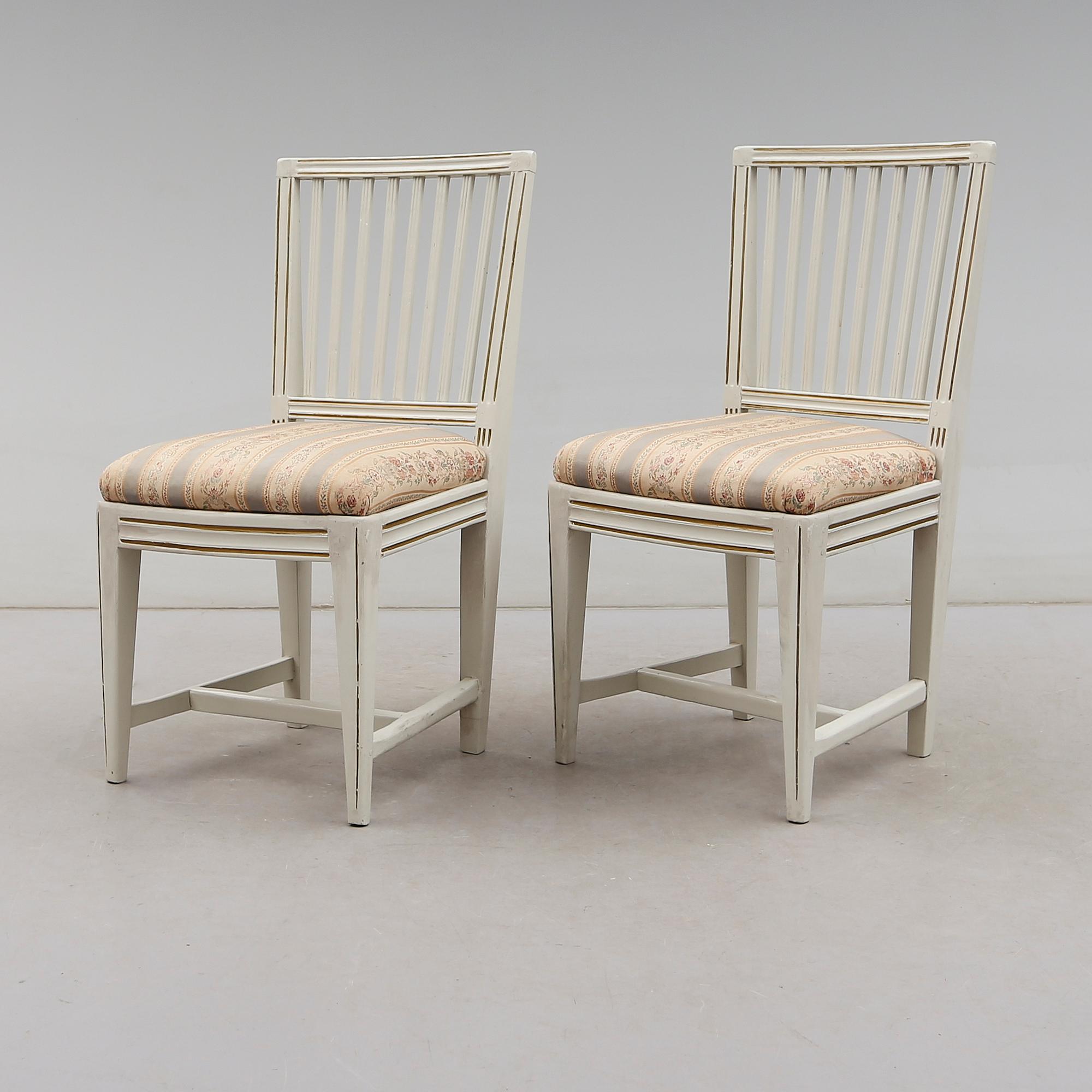 STOLAR, 1 par, sengustavianska, omkring år 1800.