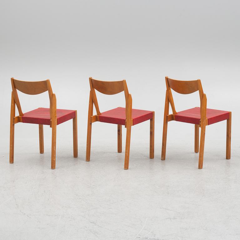 Three chairs from Gemla, Diö, mid 20th century.